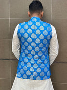 Skyblue Nehru Jacket - Boutique Nepal Au