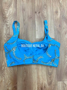 Skyblue Sleeveless Blouse - Boutique Nepal Au