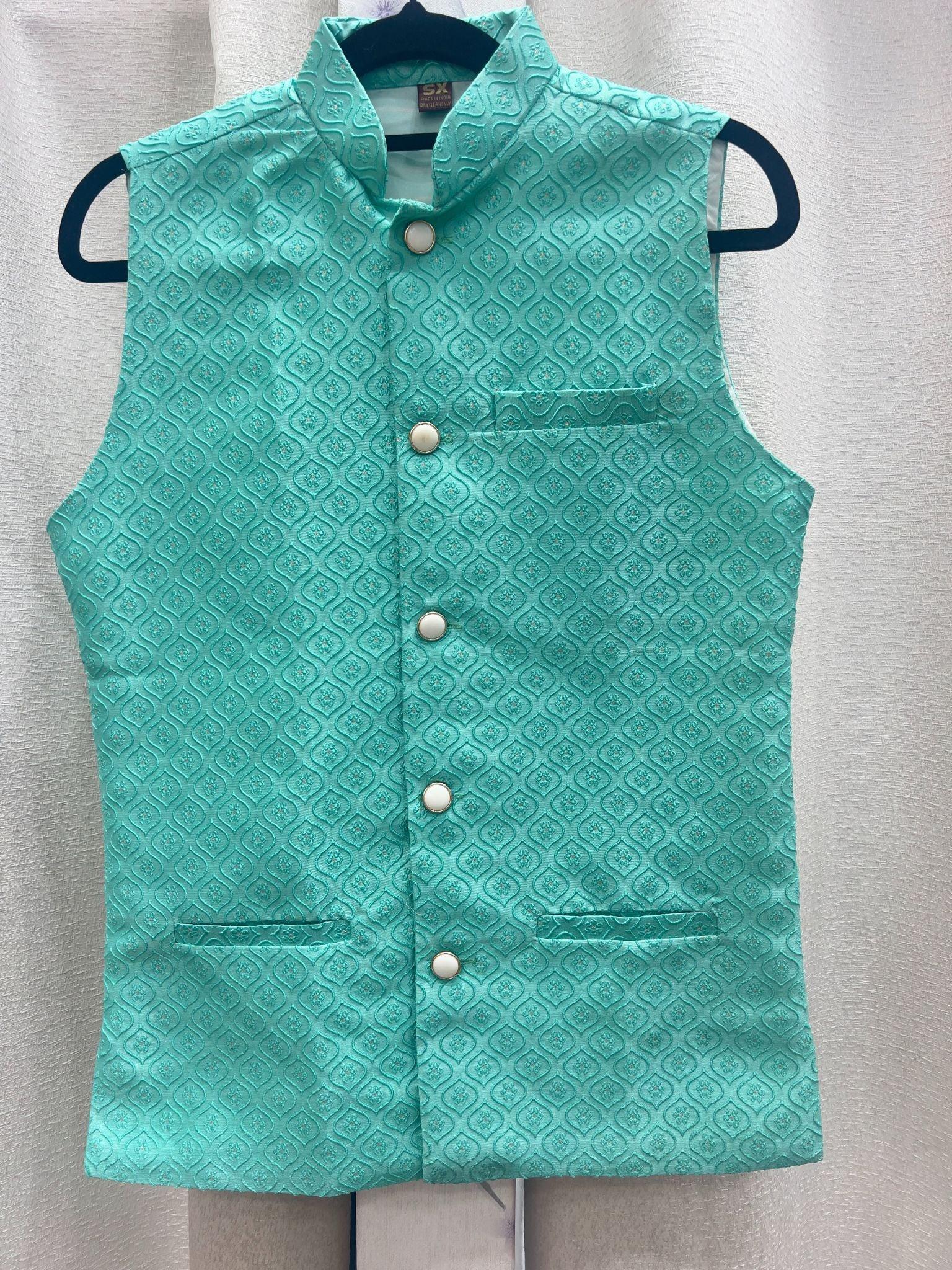 SkyblueWaistcoat - Boutique Nepal