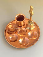 Small Puja Set In Brass Copper - Boutique Nepal Au