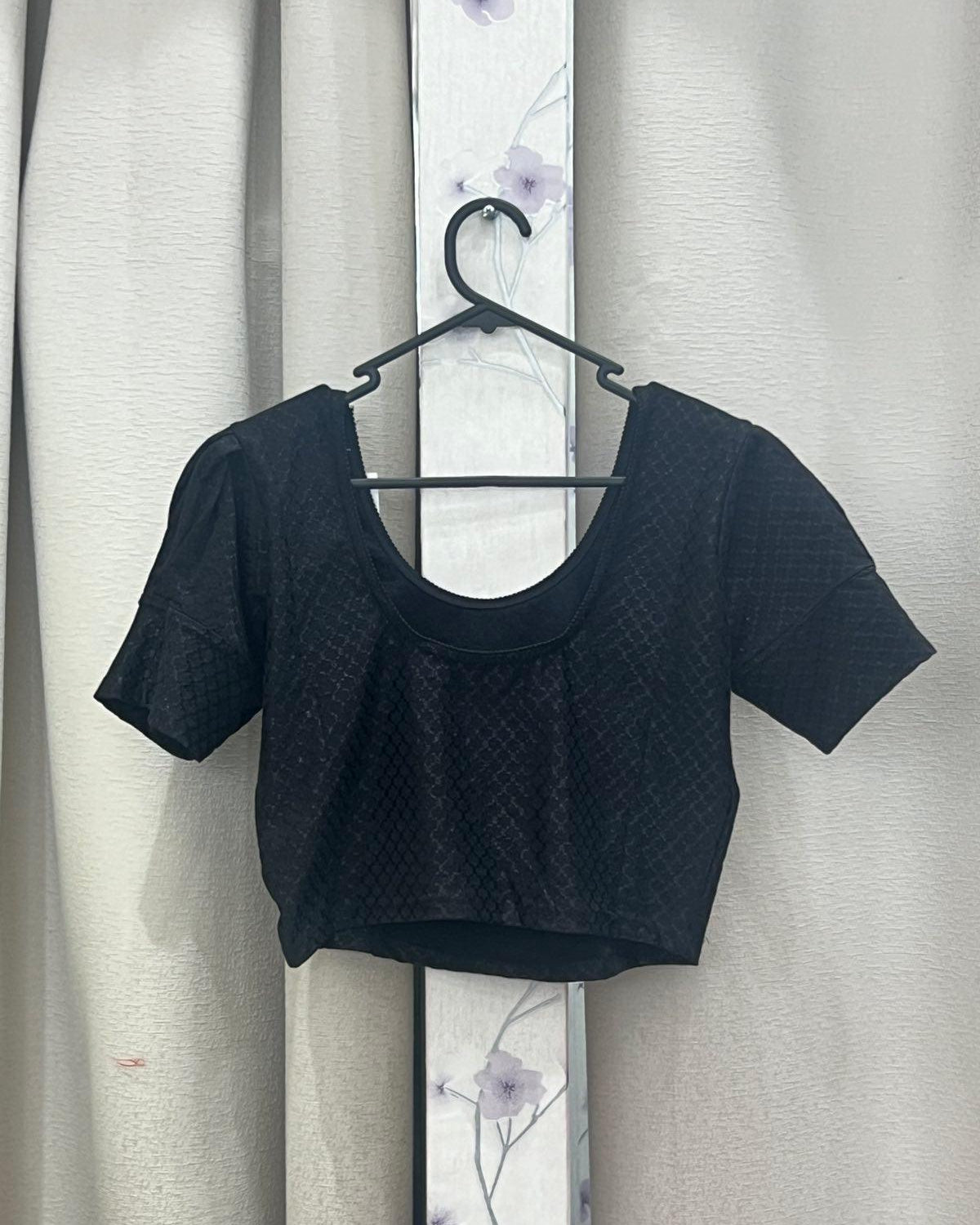 Streachable Blouse in Black - Boutique Nepal