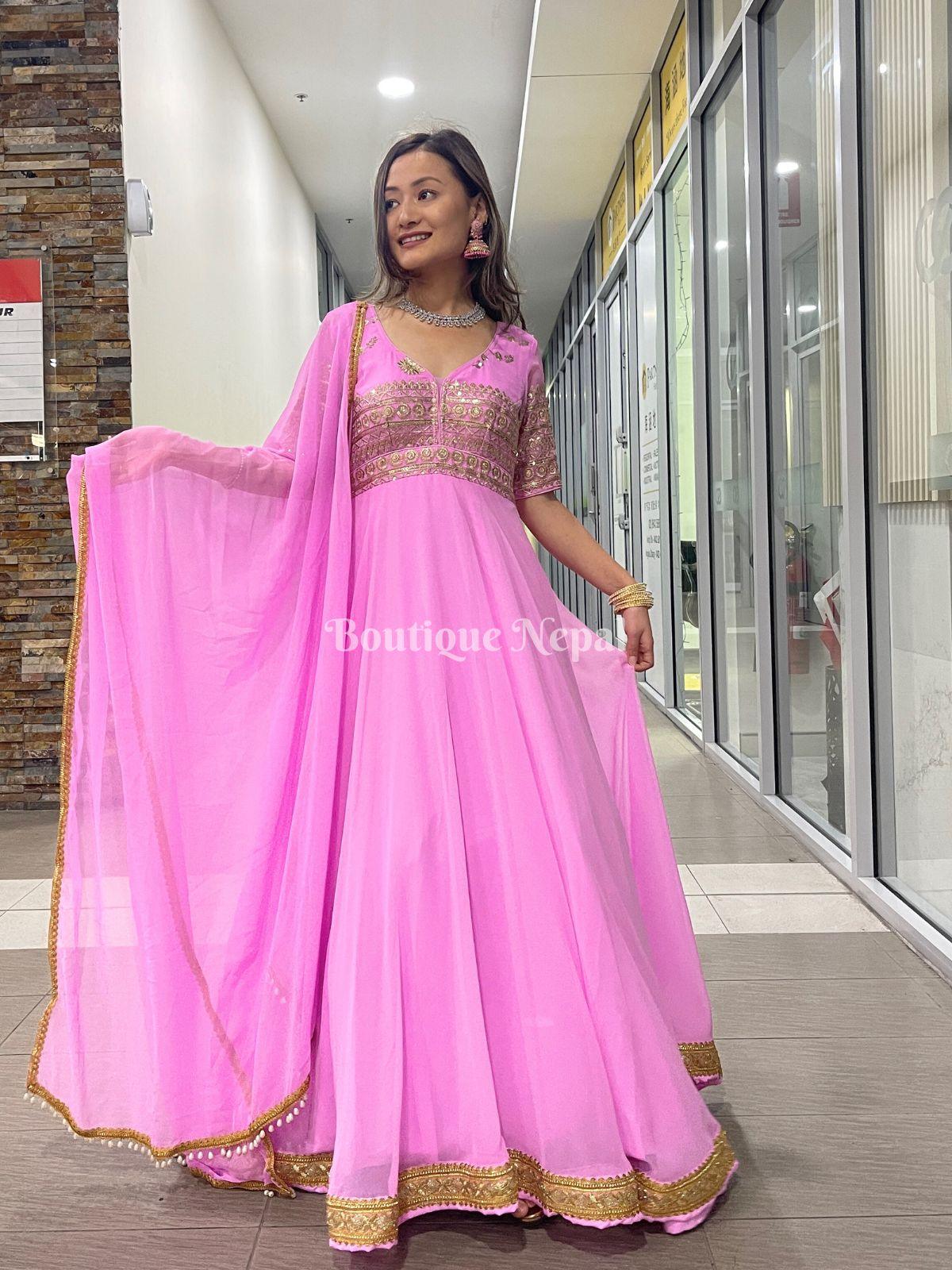 Taffy Pink Designer Gown - Boutique Nepal