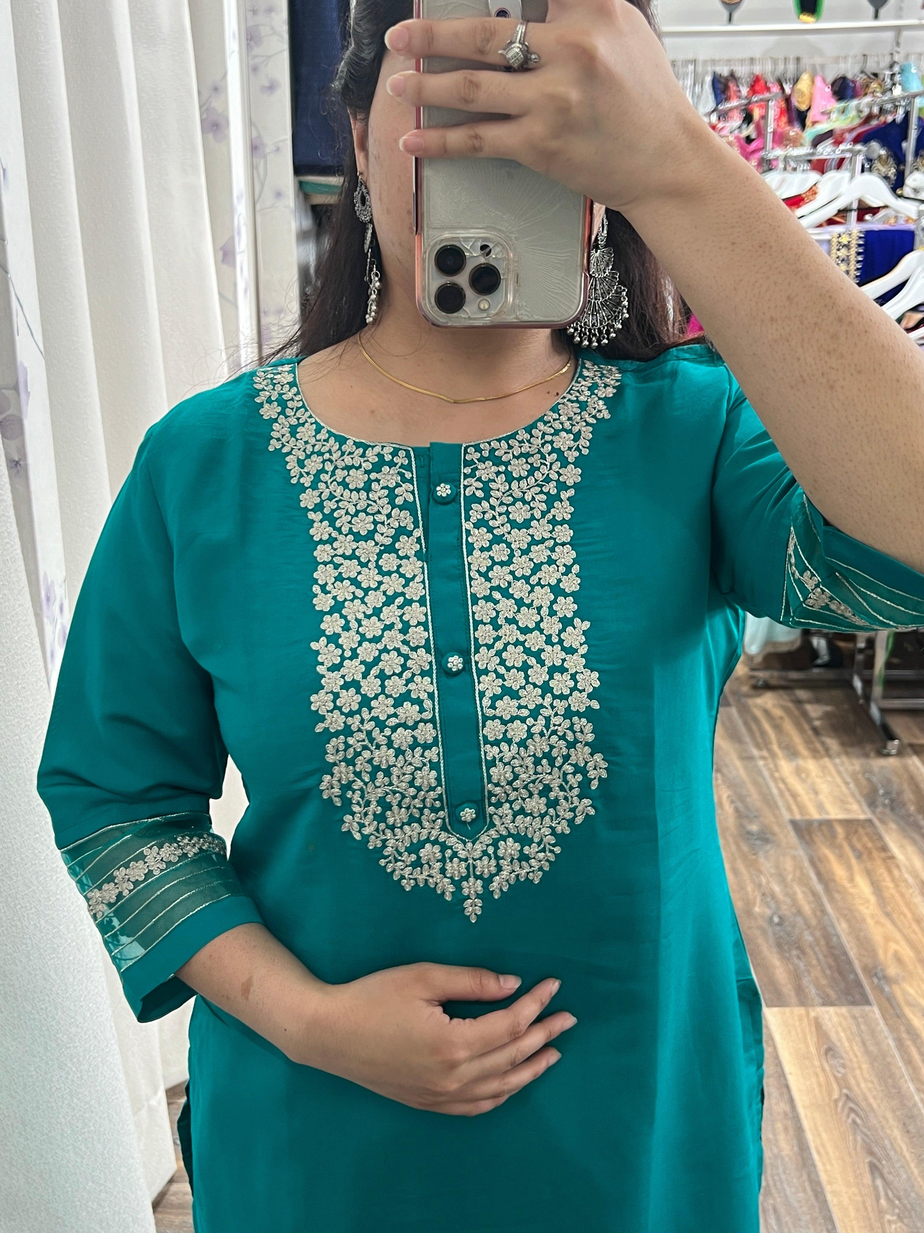 Womens Kurta Bottel Green - Boutique Nepal