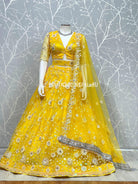 Yellow Designer Lehenga Choli Set - Boutique Nepal Au