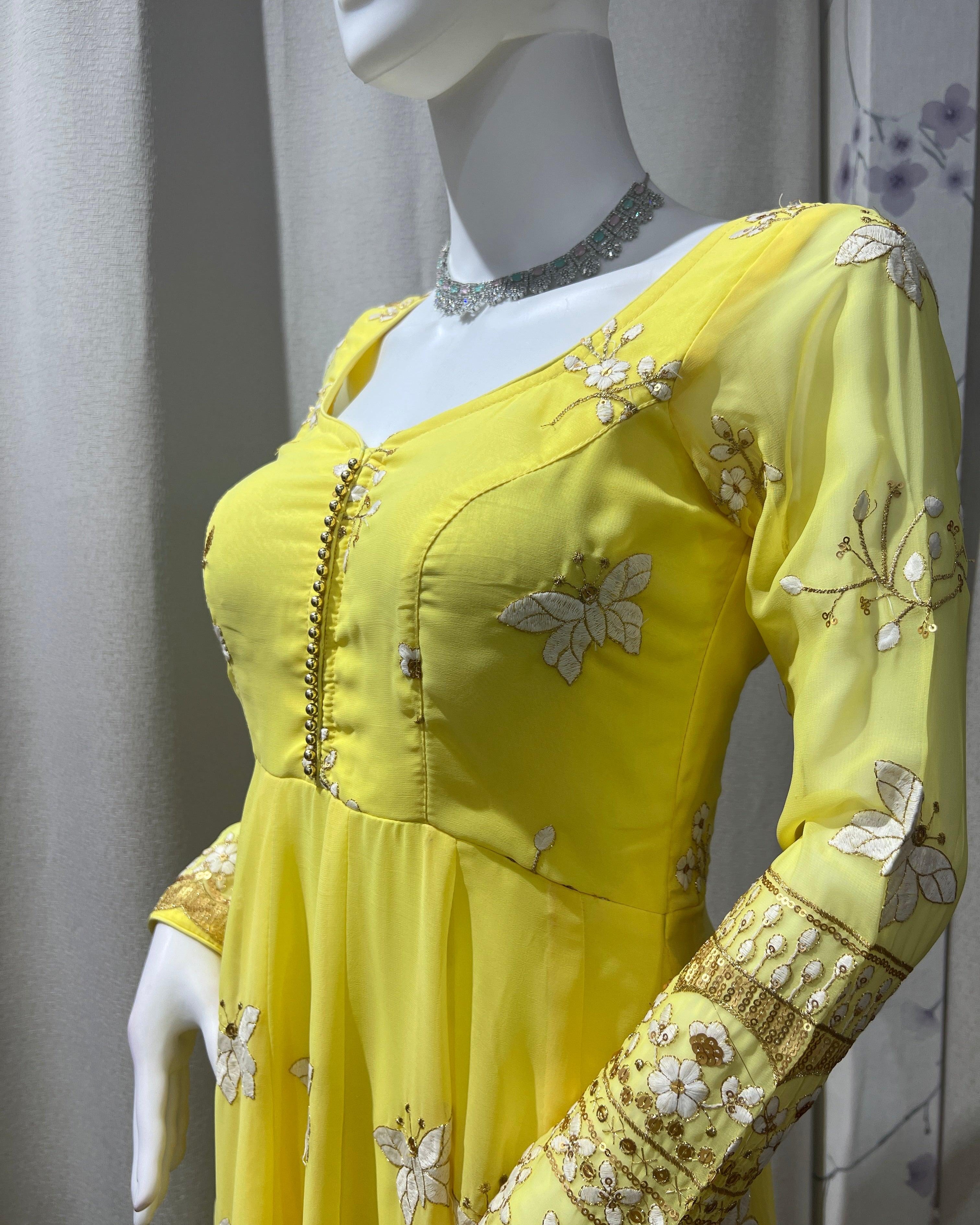 Yellow Gown - Boutique Nepal Australia 