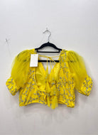 Yellow Net Blouse - Boutique Nepal