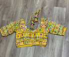 Yellow Rajasthani Half Sleeves Blouse - Boutique Nepal