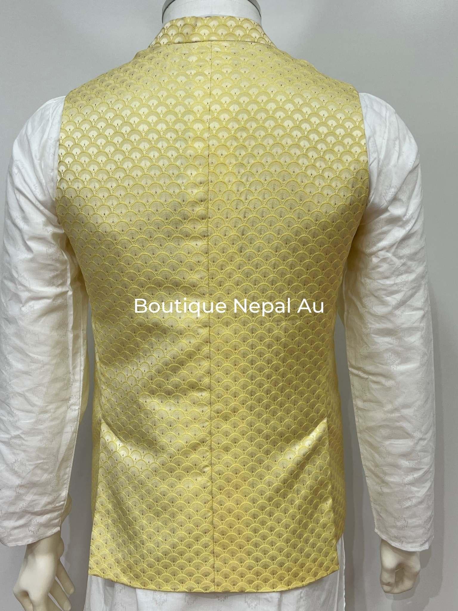 Yellow Waist Coat - Boutique Nepal