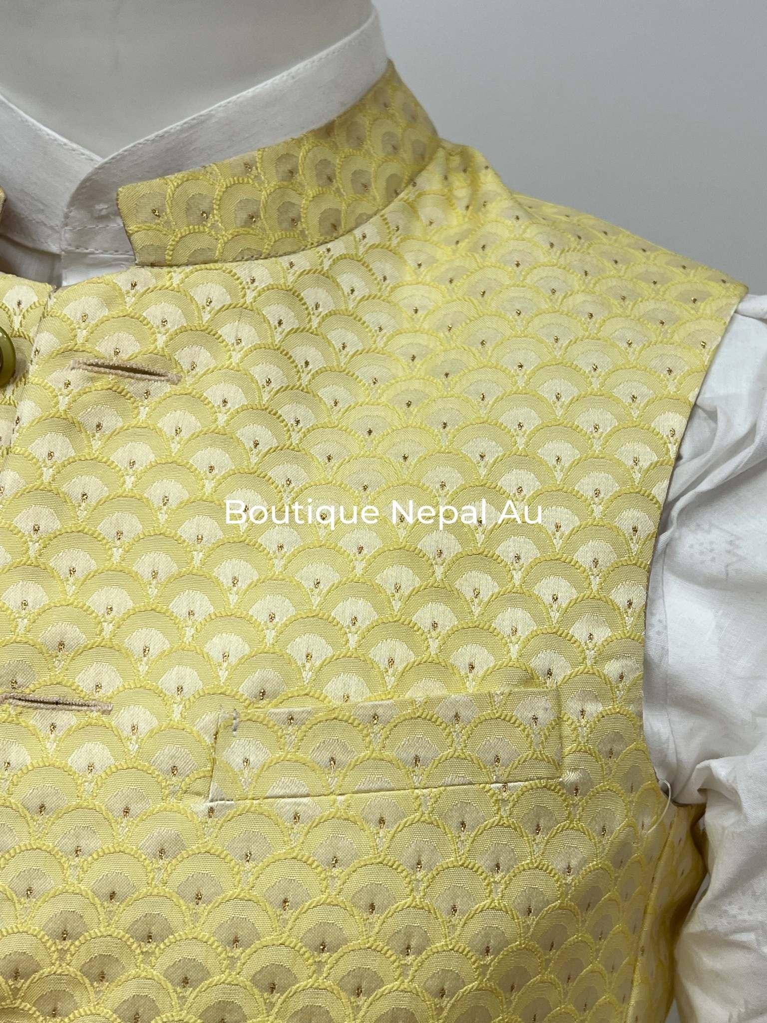 Yellow Waist Coat - Boutique Nepal